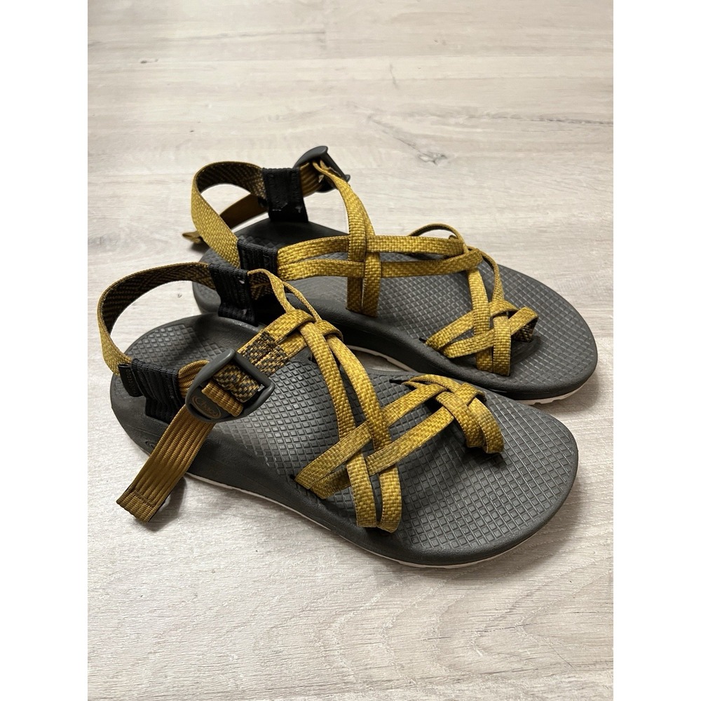 Chaco Z Cloud X2 Strappy Waterproof Sandals Women's Size 8 Yellow Gray